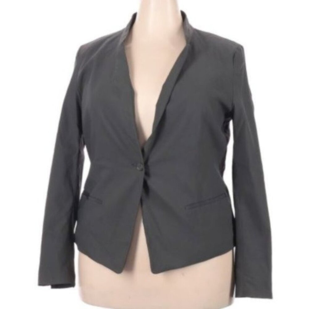 Simply Vera Vera Wang‎ Blazer Gray Plus Size XXL
